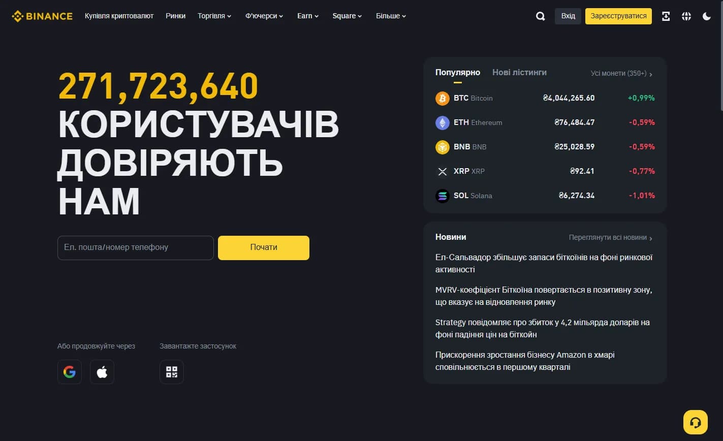 биржа Binance