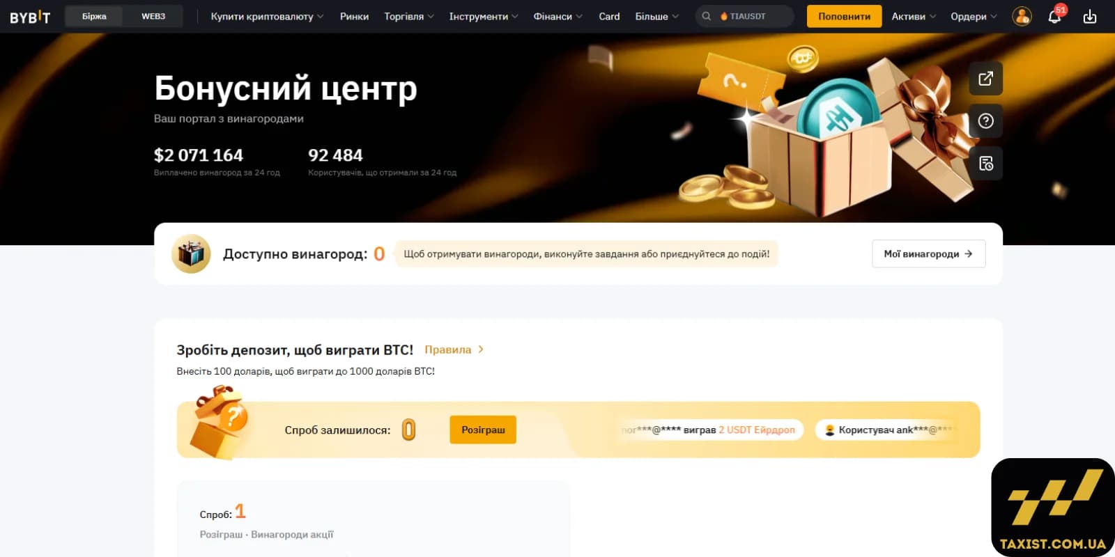 Акції і бонуси Bybit