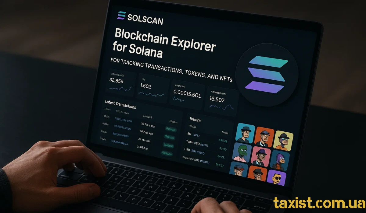 Solscan - блокчейн-оглядач мережі Solana для відстеження транзакцій, токенів та NFT