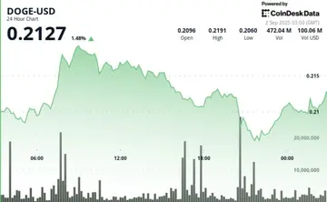 Аналіз ціни Dogecoin: утворення діапазону $0.21–$0.22 в умовах зростання інституційних вливань