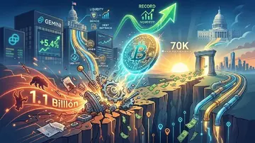 Біткойн знову підскочив до 70 000 доларів на тлі рекордних ліквідацій шортів, що спричинили масове стиснення