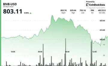 BNB коливається на 4% за 24 години, тестуючи опір у $800