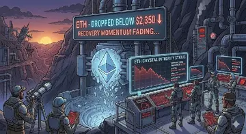 Ціна Ethereum впала нижче $2,350, надії на відновлення починають зникати