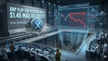 Ціна XRP досягла стіни на рівні 1,45 долара, починають наростати ризики зниження