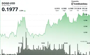 Dogecoin зріс на 5% завдяки V-подібному відновленню, що свідчить про зростаючий попит