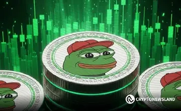 Pepe (PEPE) підтримує ринкову капіталізацію в 2,97 млрд доларів, оскільки ціна коливається між 0,0569 і 0,0573 долара.