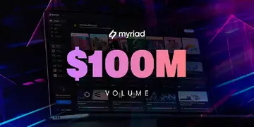 Прогнозний ринок Myriad досягнув мільярдного рубежу в 100 мільйонів доларів, зростаючи в 10 разів за три місяці.