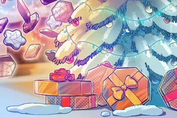 Пухкі пінгвіни представляють NFT персонажів у сфері Лас-Вегаса під час Різдва