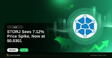 STORJ спостерігає за зростанням ціни на 7,12%, тепер становить $0,0301