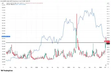 Волатильність фондового ринку досягла річного максимуму, можливо, це вказує на нижчу ціну біткойна.
