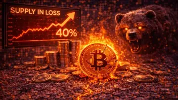 З'явився сигнал ведмежого ринку біткоїнів: постачання в збитках перевищило 40%